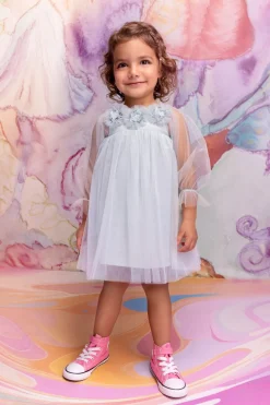 Bébé Smokey Petal Tulle Dress