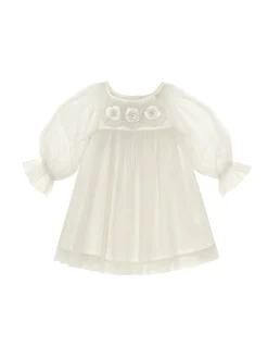 Bébé Snowy Petal Tulle Dress