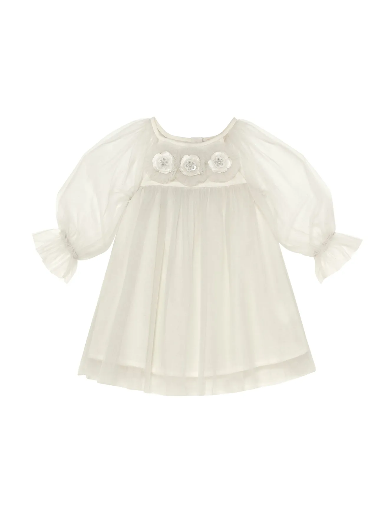 Bébé Snowy Petal Tulle Dress