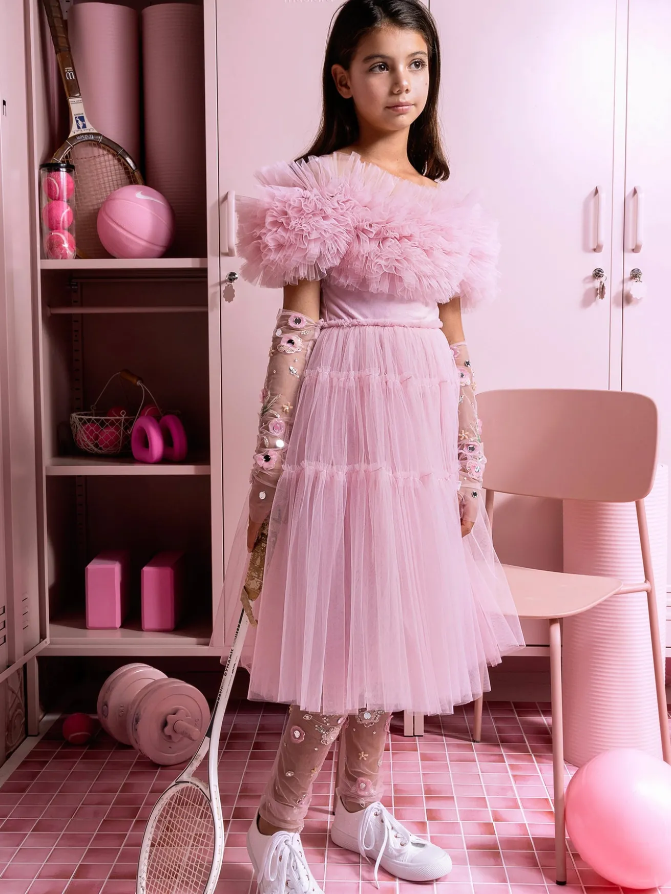 Carnation Tulle Dress