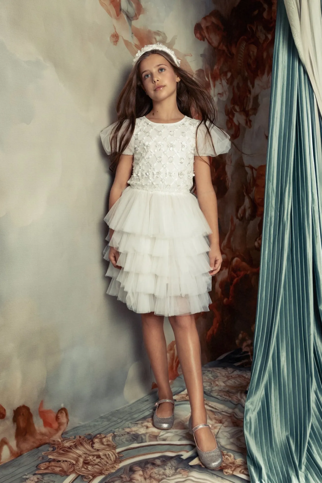 Floral Lattice Tutu Dress