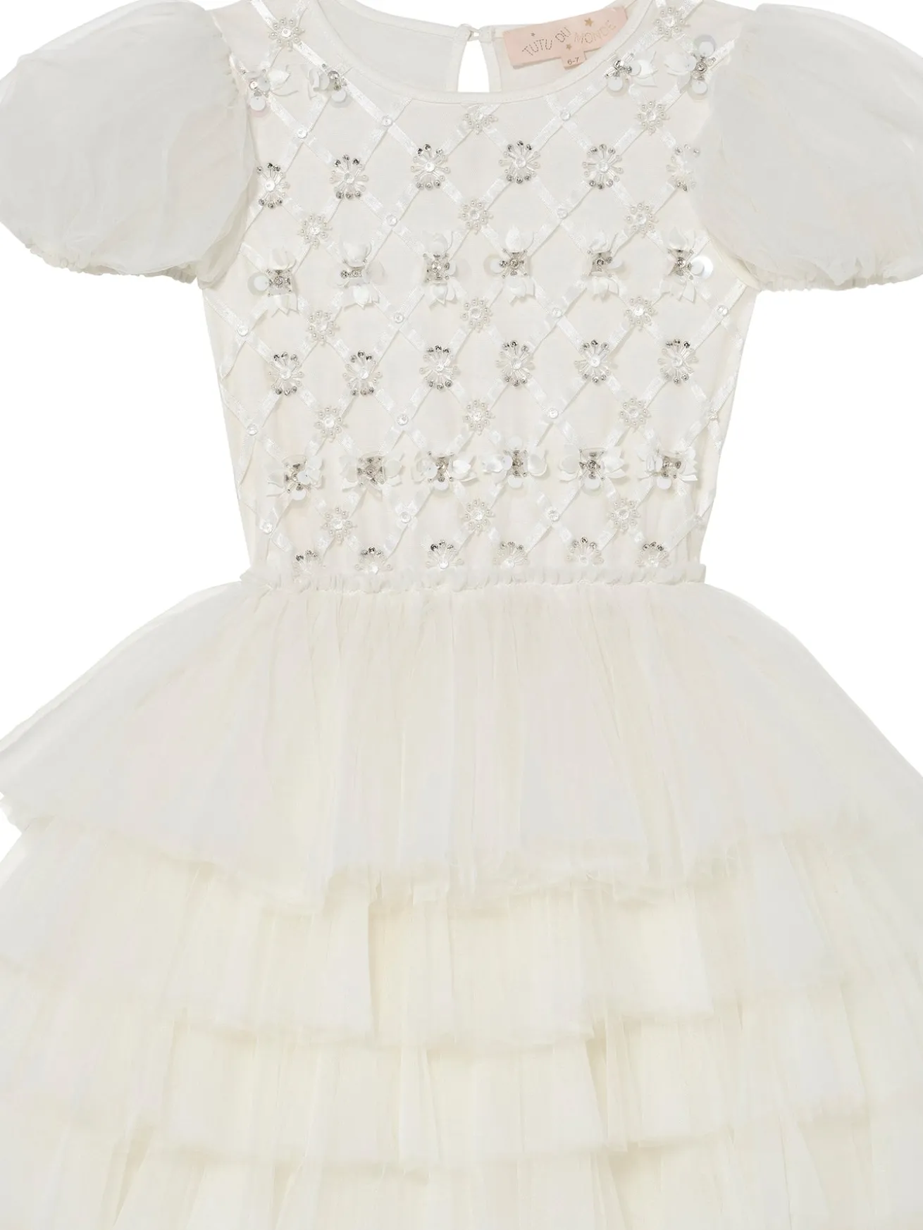 Floral Lattice Tutu Dress