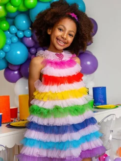Rainbow Glow Tulle Dress