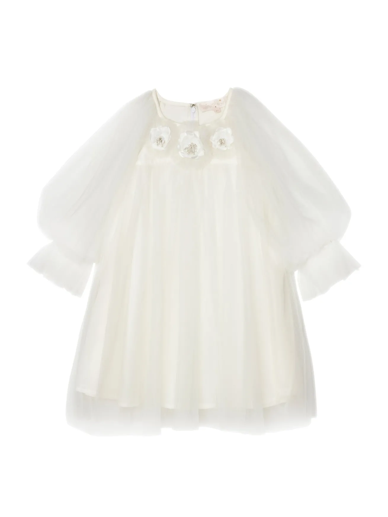 Snowy Petal Tulle Dress