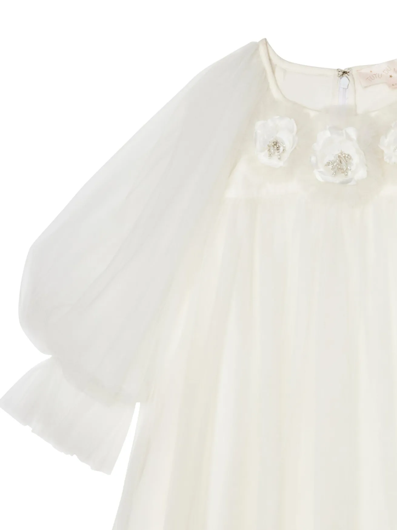 Snowy Petal Tulle Dress